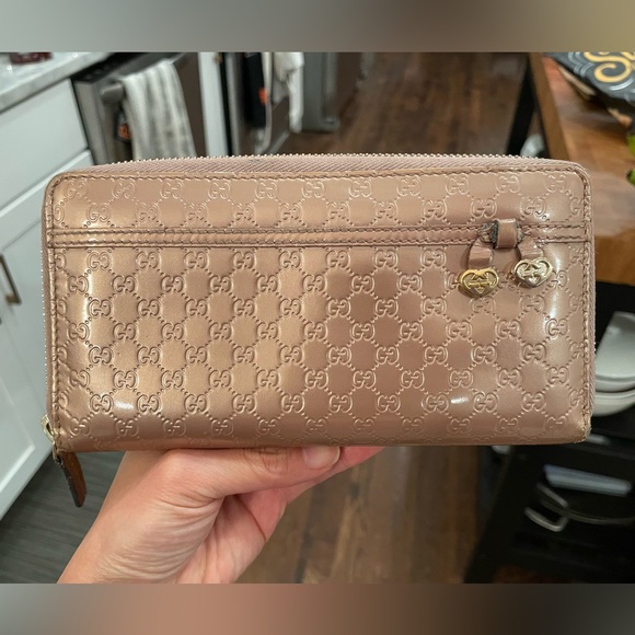 Gucci microguccissima continental zip wallet, metallic rose gold - Picture 11 of 12